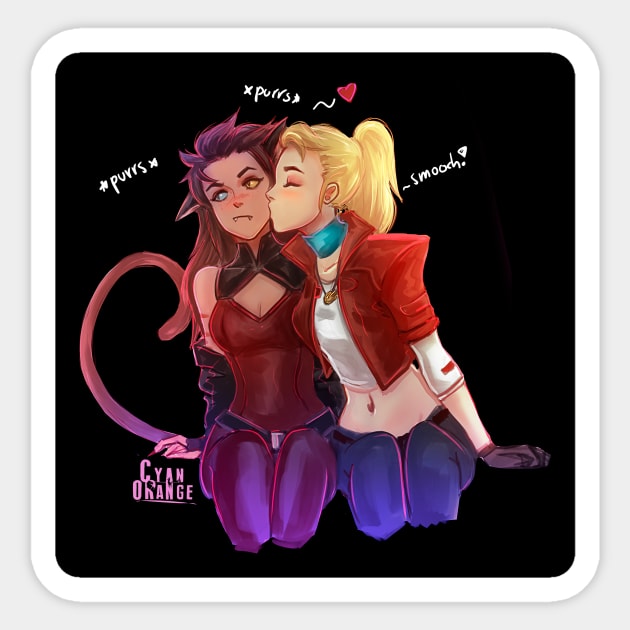 Catra & Adora Sticker by Cyan-Orange